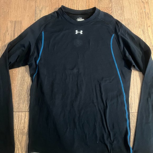 Under Armour UA Base 2.0 Crew Top Mens black M - Picture 2 of 5